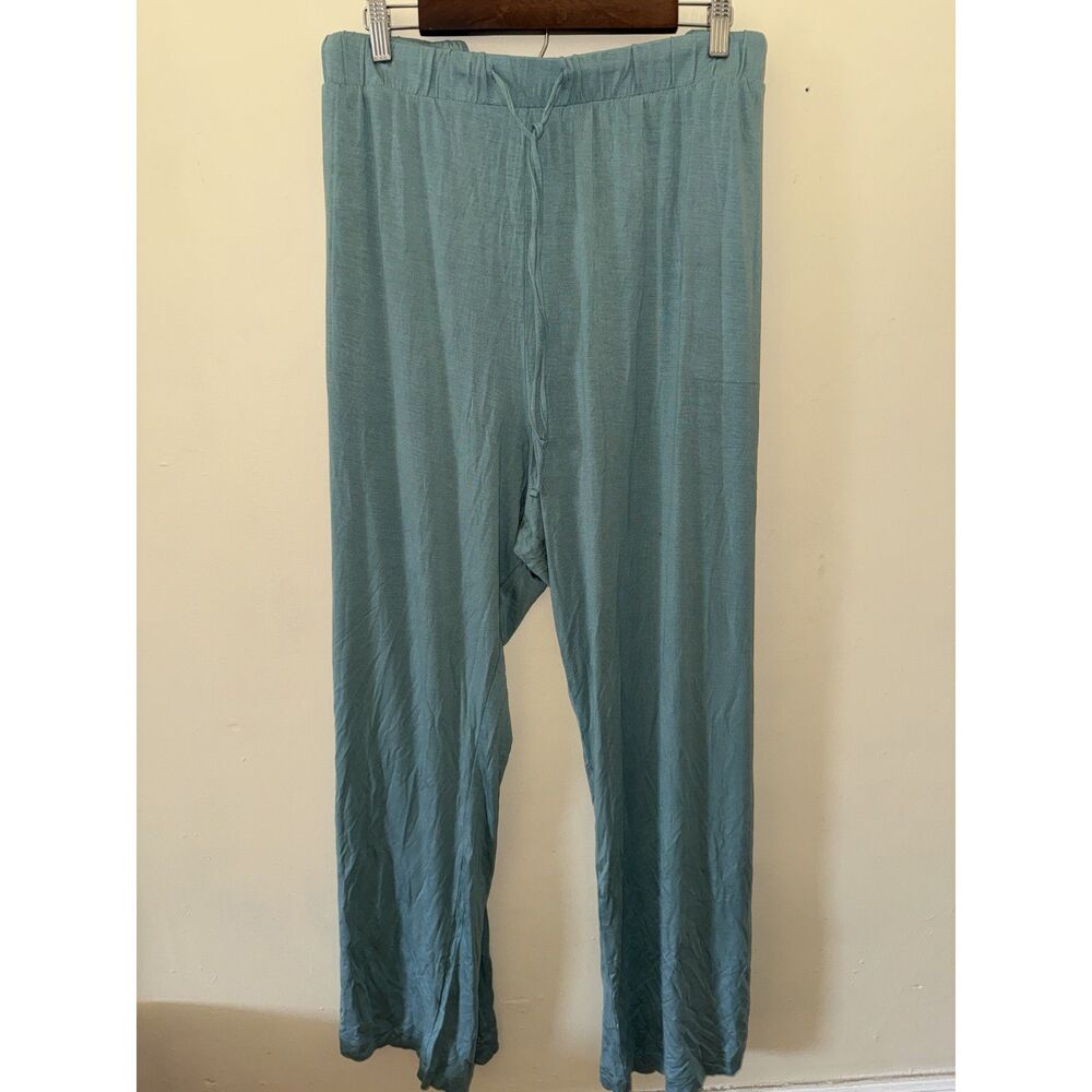 NWT Auden Cloud Knit 2-Piece Pajama Set Sage Green 4X V-Neck Top & Pants - Picture 3 of 16